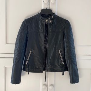 Black leather jacket